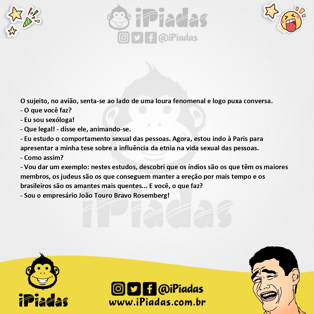 Ilustração da piada Pesquisa sexual no iPiadas