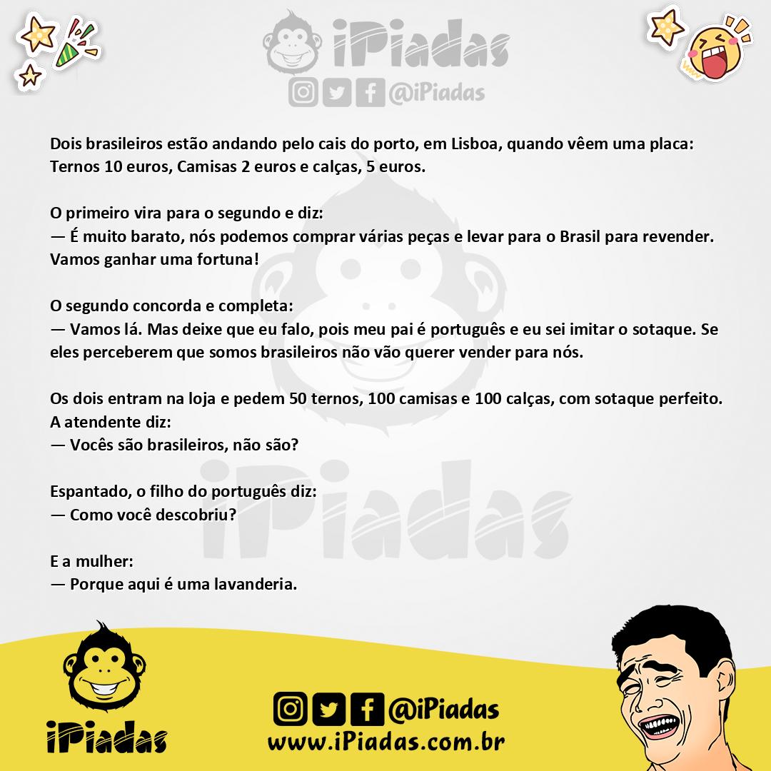 Ilustração da piada Piada portuguesa no iPiadas