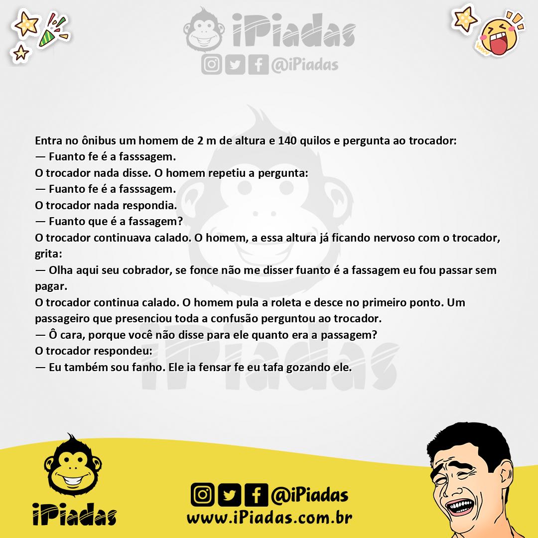 Ilustração da piada Preço da Passagem no iPiadas
