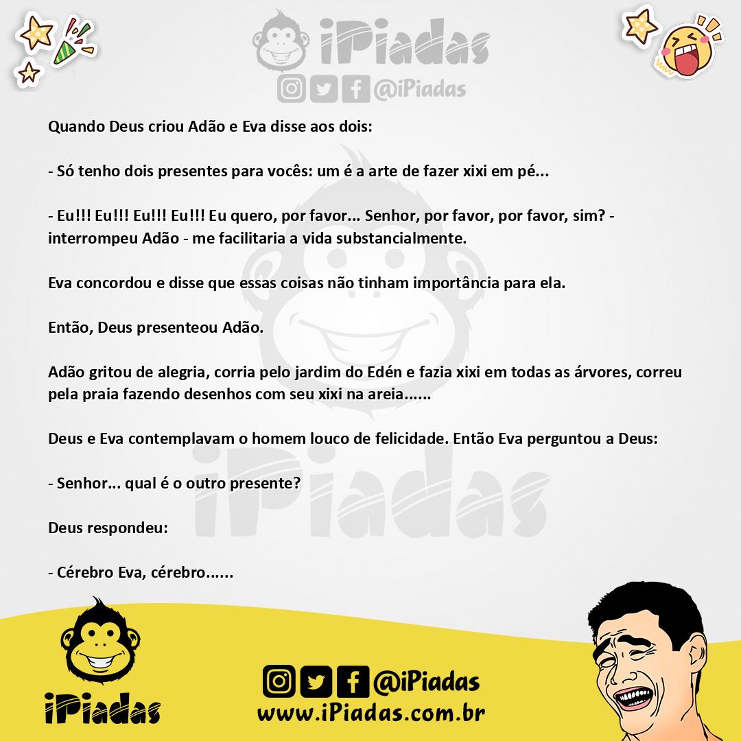 Ilustração da piada Presente de Deus no iPiadas