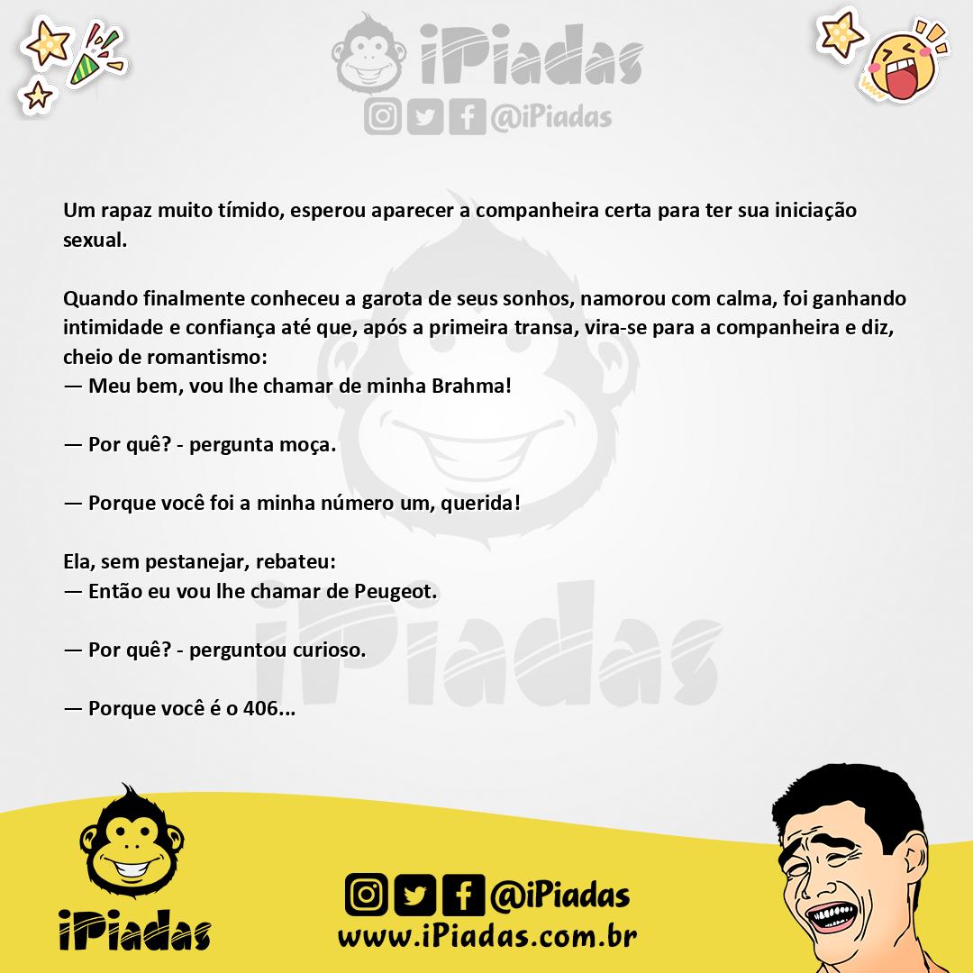 Ilustração da piada Primeira transa no iPiadas