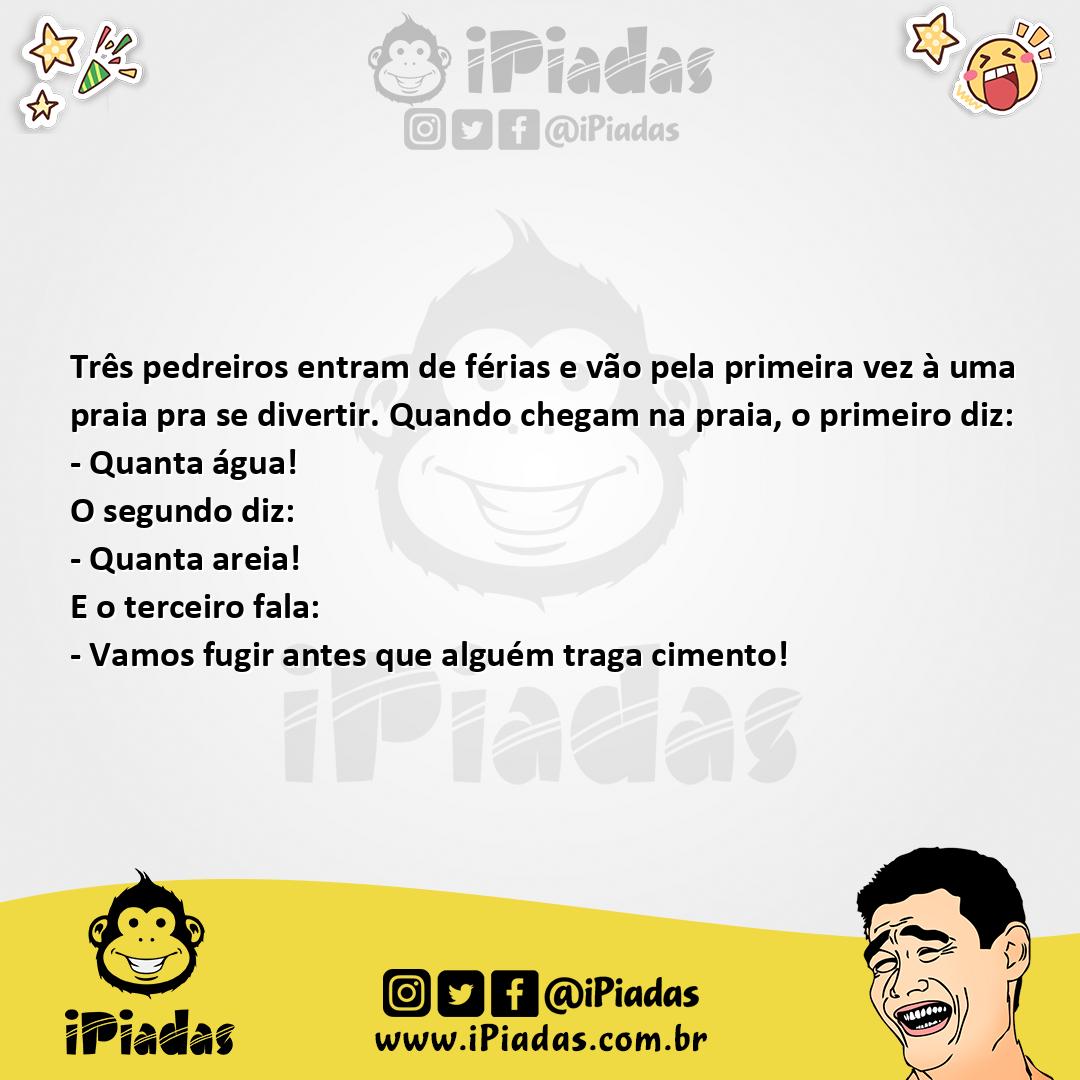 Ilustração da piada Primeira Vez na Praia no iPiadas