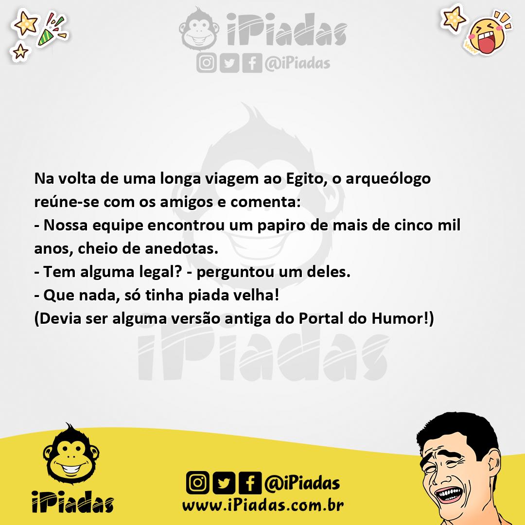 Ilustração da piada Primórdios humorísticos no iPiadas