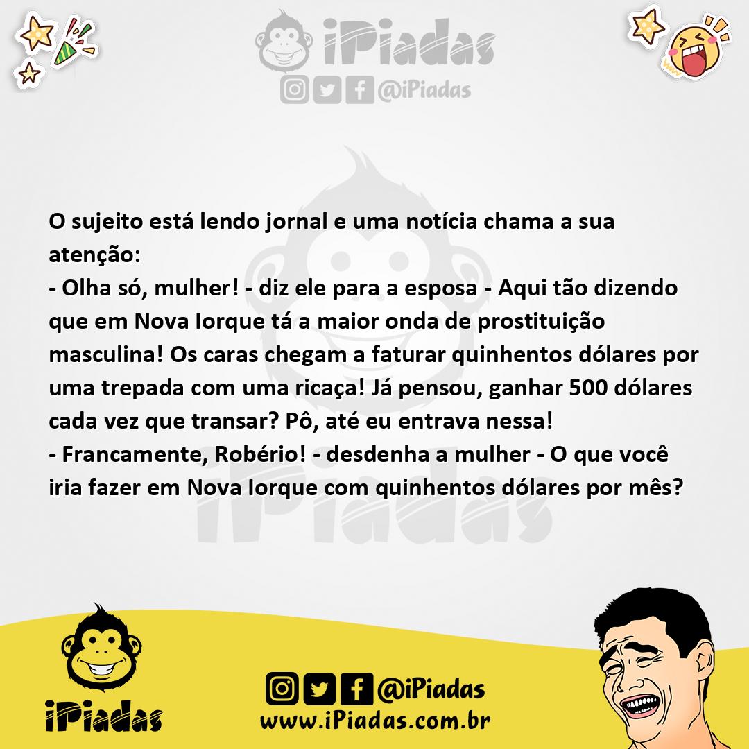 Ilustração da piada Prostituição masculina no iPiadas