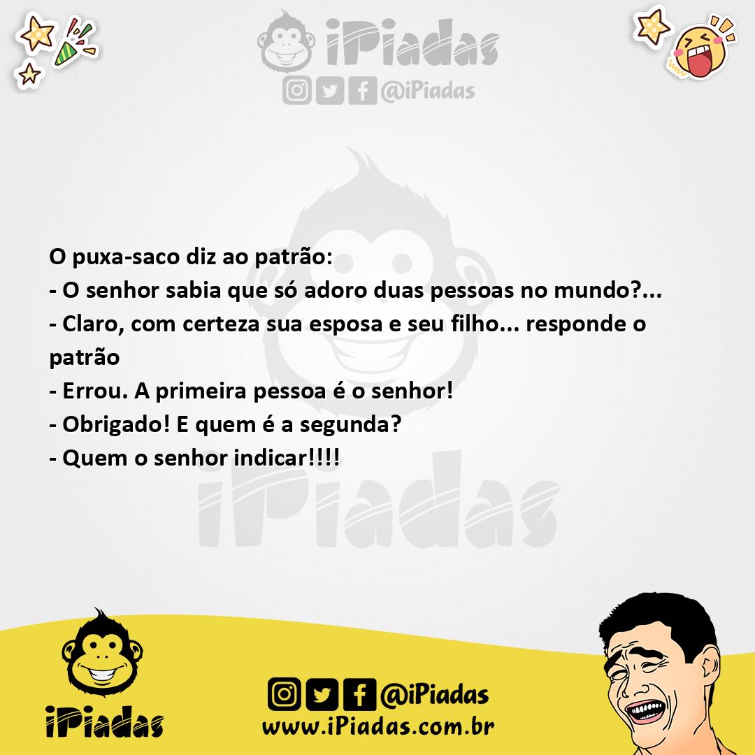 Ilustração da piada Puxa Saco Do Patrão no iPiadas