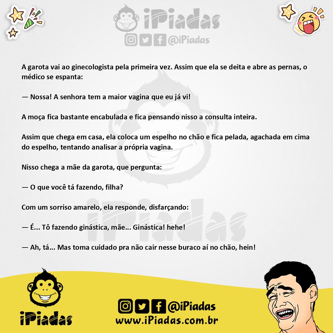 Ilustração da piada Que vaginão no iPiadas
