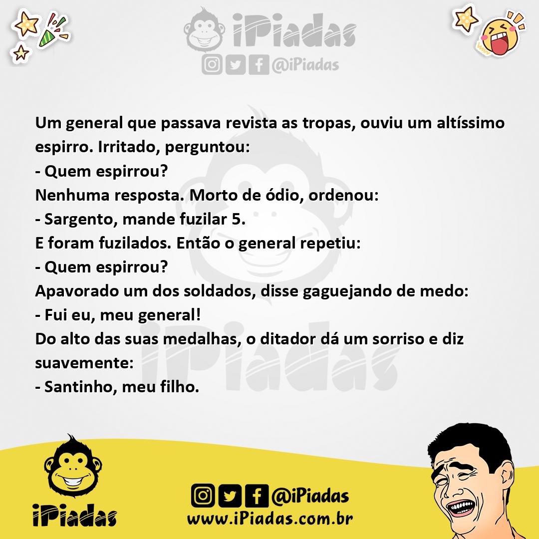 Ilustração da piada Quem espirrou? no iPiadas