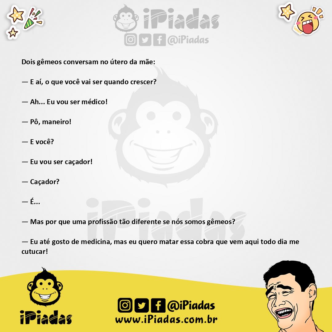 Ilustração da piada Quero ser caçador no iPiadas