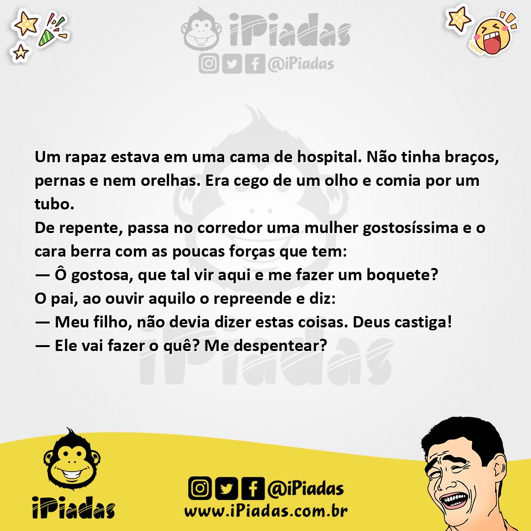 Ilustração da piada Rapaz no Hospital no iPiadas