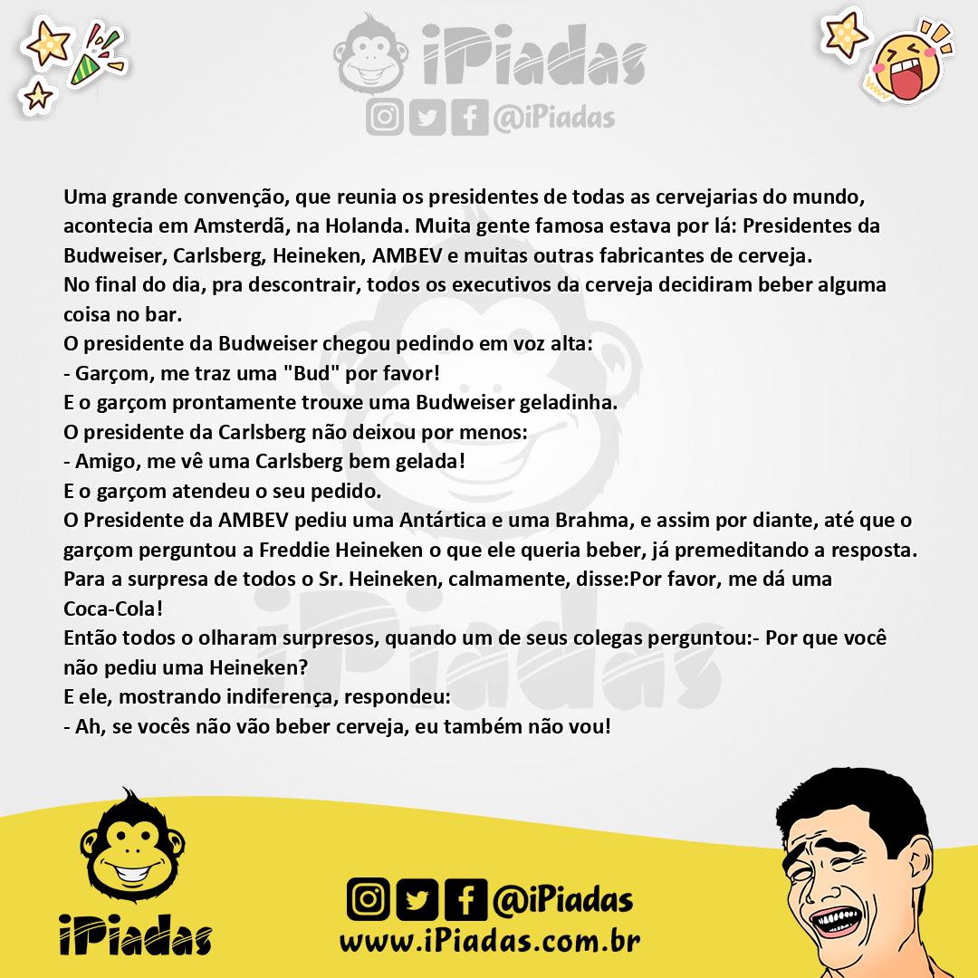 Ilustração da piada Reis da cerveja no iPiadas