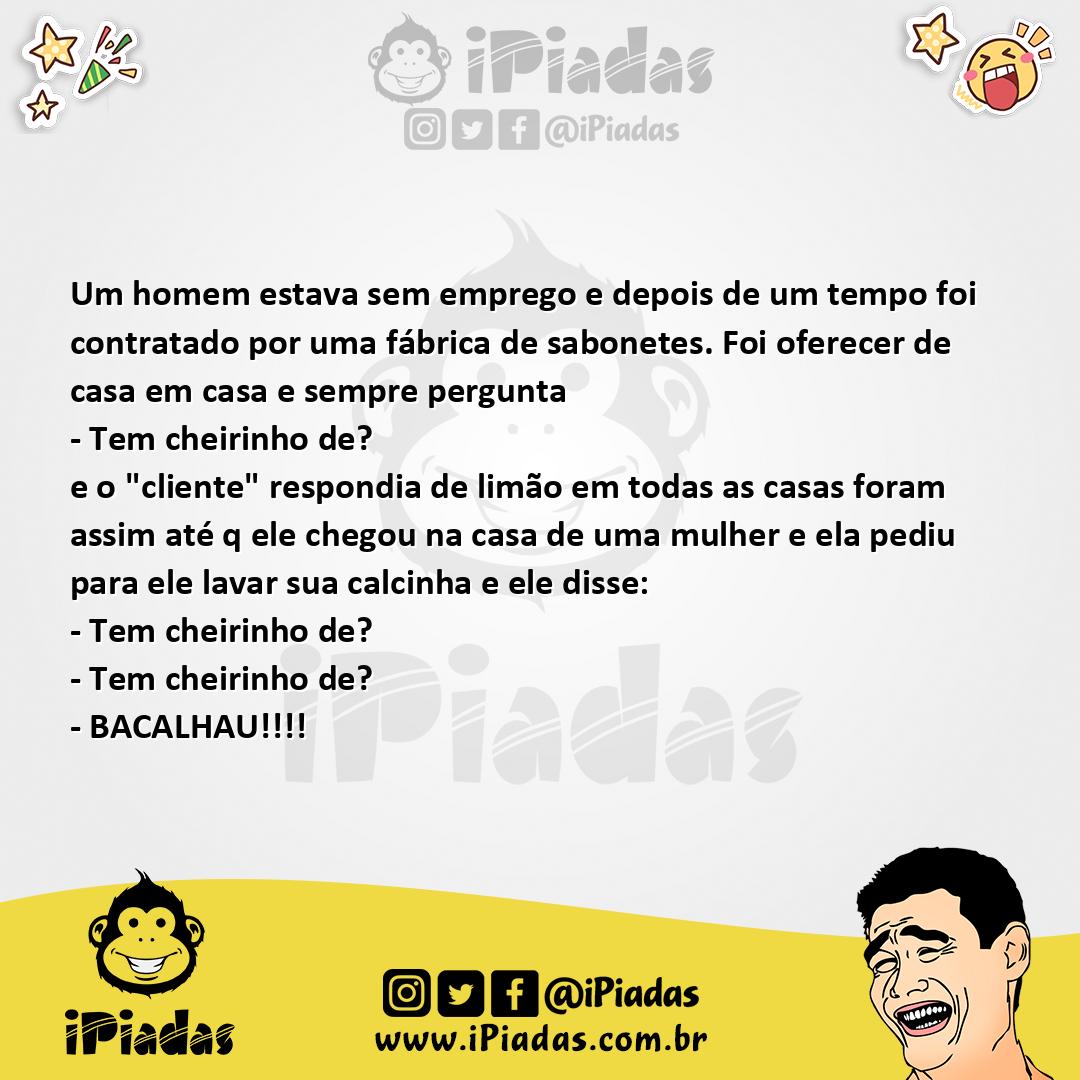Ilustração da piada Sabonete de limão no iPiadas
