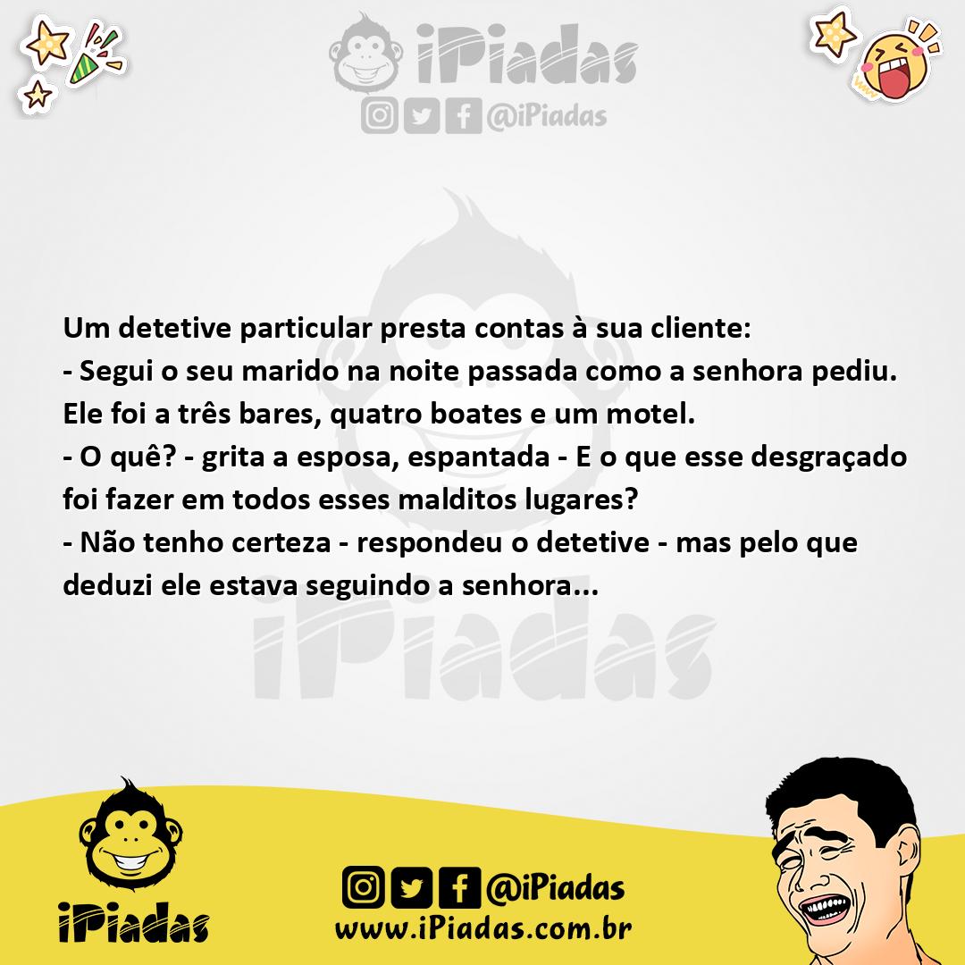 Ilustração da piada Seguindo os passos no iPiadas
