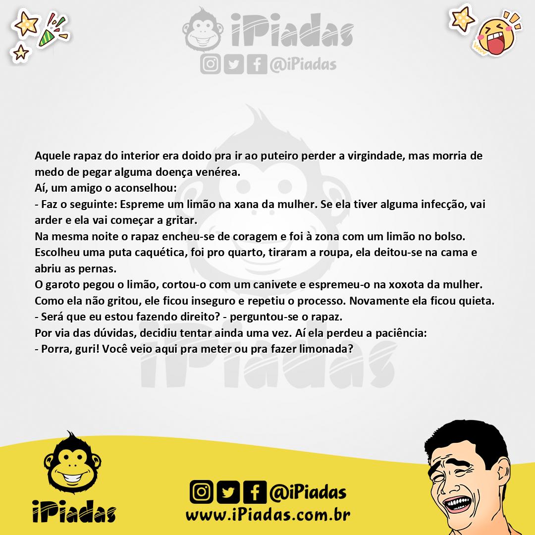 Ilustração da piada Sexo com limão no iPiadas