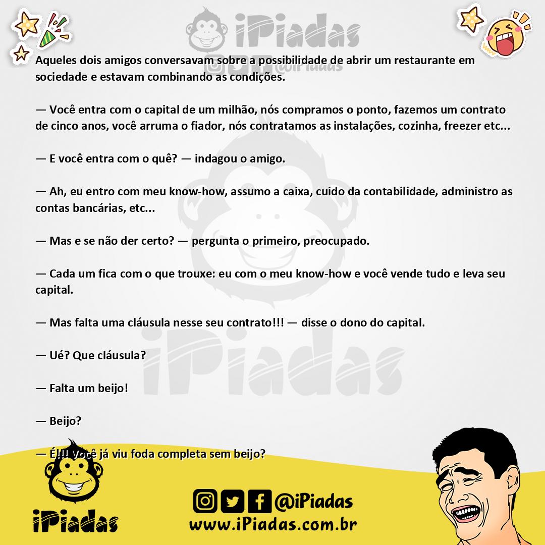 Ilustração da piada Sociedade de araque no iPiadas