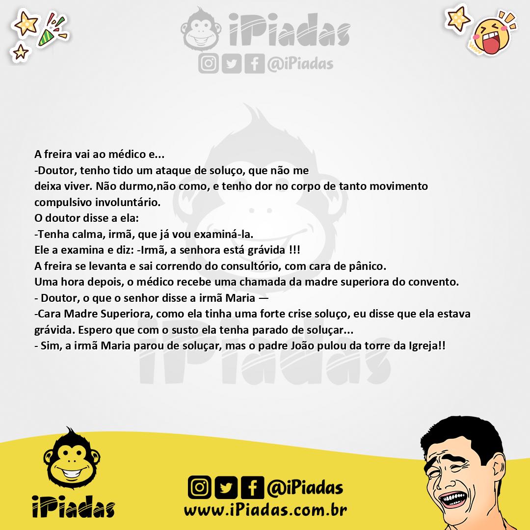 Ilustração da piada Soluço da freira no iPiadas