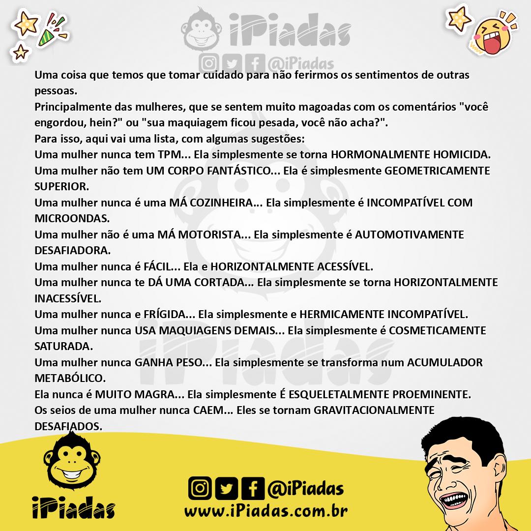 Ilustração da piada Temos que tomar cuidado no iPiadas