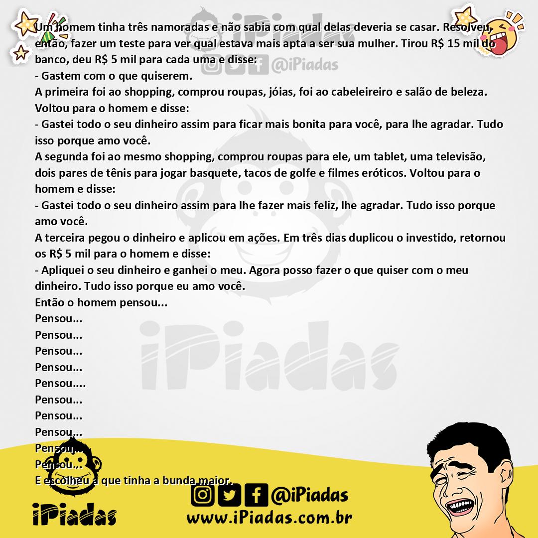 Ilustração da piada Teste de Amor no iPiadas