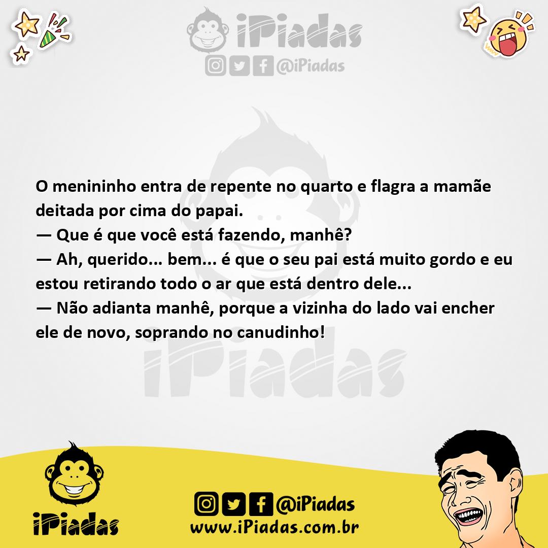 Ilustração da piada Tirando o Ar no iPiadas