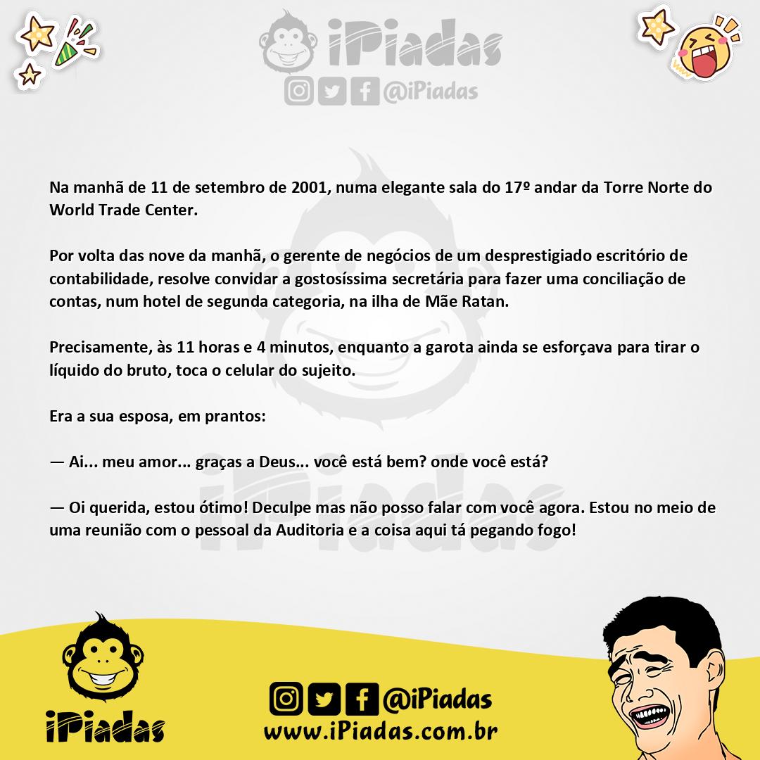 Ilustração da piada Tragédia conjugal no iPiadas
