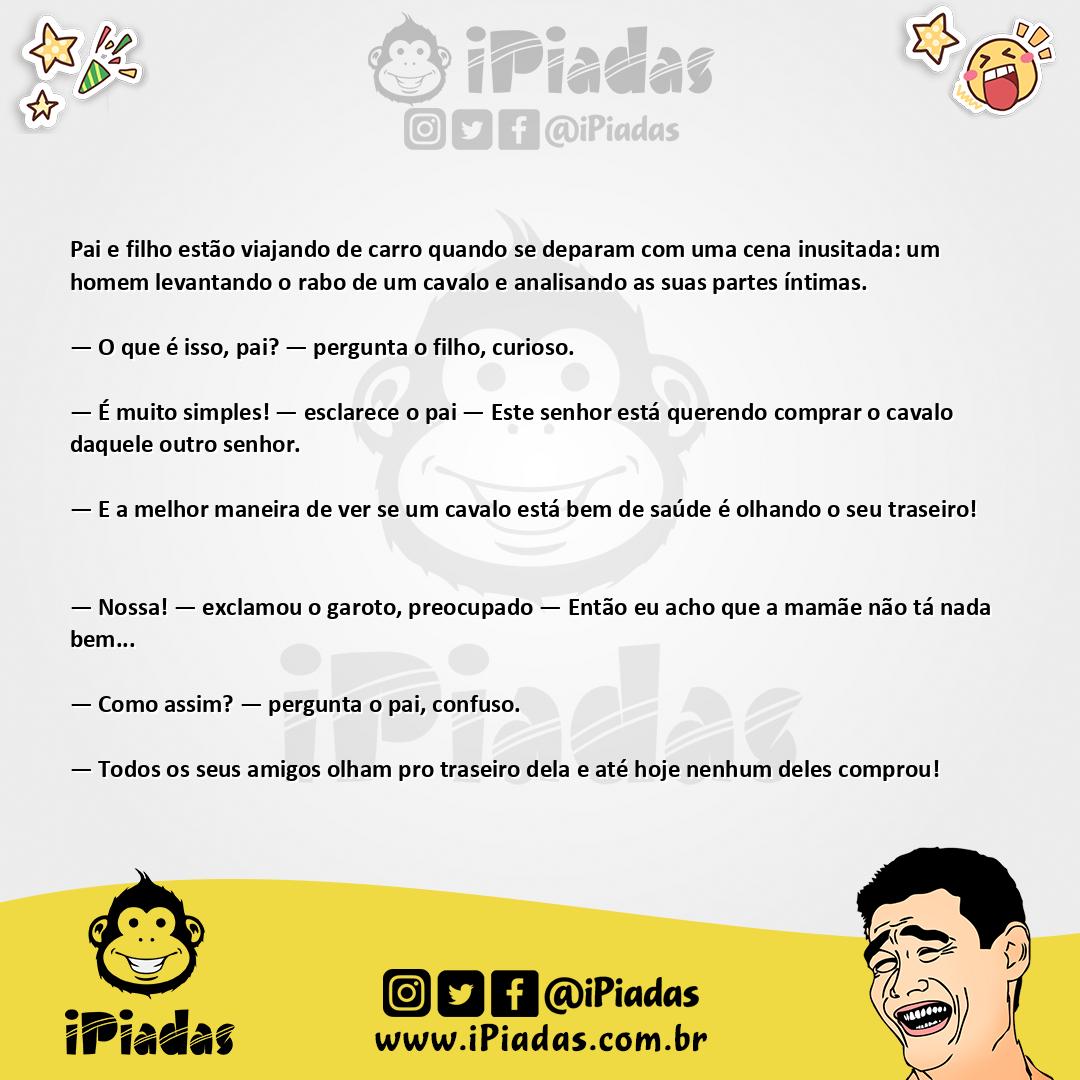 Ilustração da piada Traseira Saudável no iPiadas