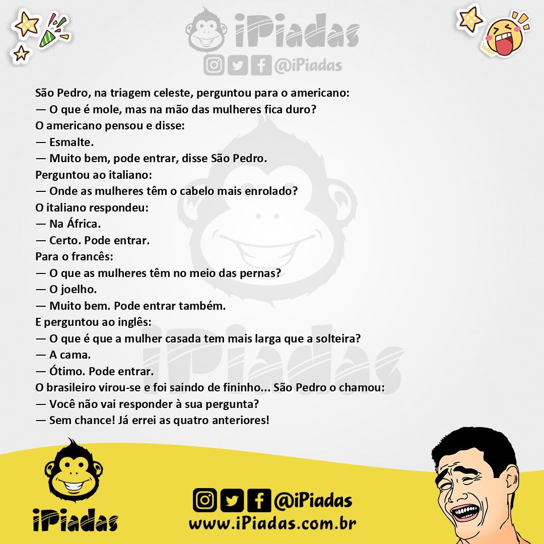 Ilustração da piada Triagem Celeste no iPiadas