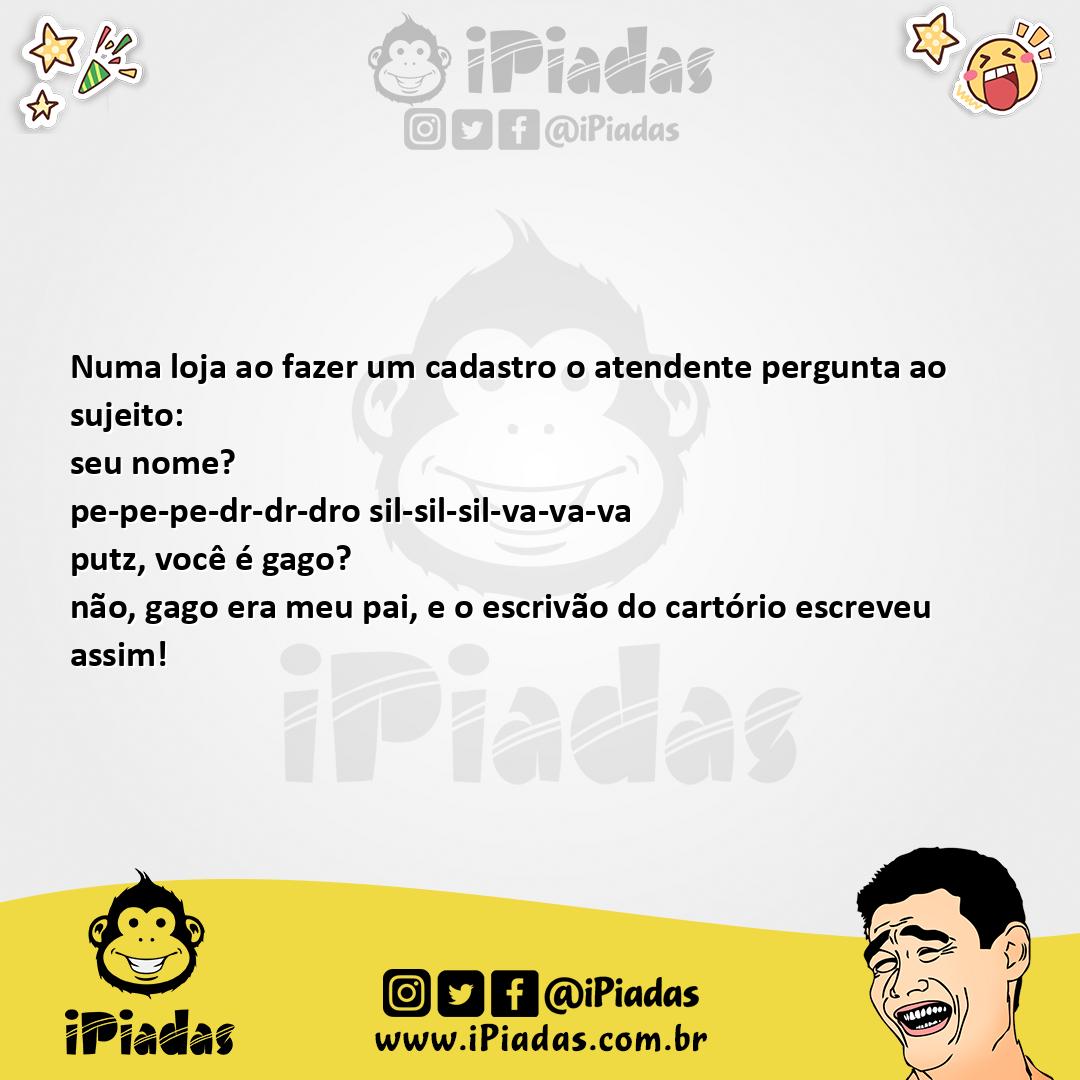Ilustração da piada Troca de nome no iPiadas