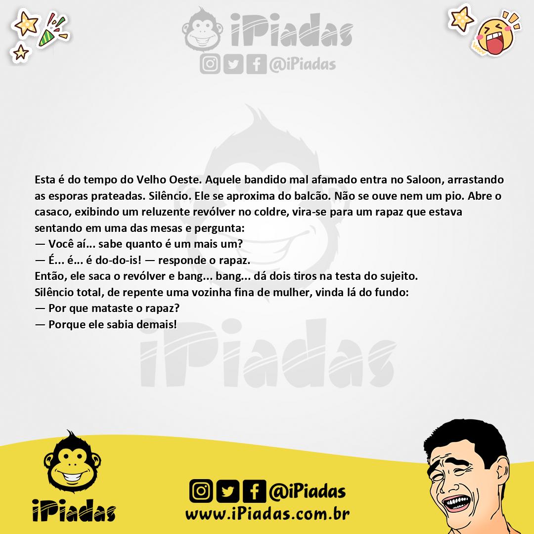 Ilustração da piada Um Mais Um no iPiadas