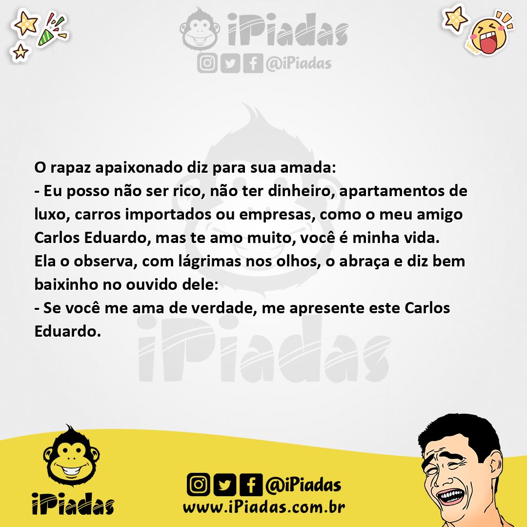 Ilustração da piada Um Namorado Apaixonado no iPiadas