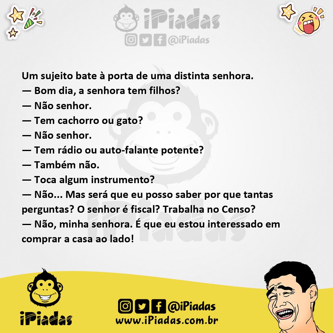 Ilustração da piada Várias Perguntas no iPiadas
