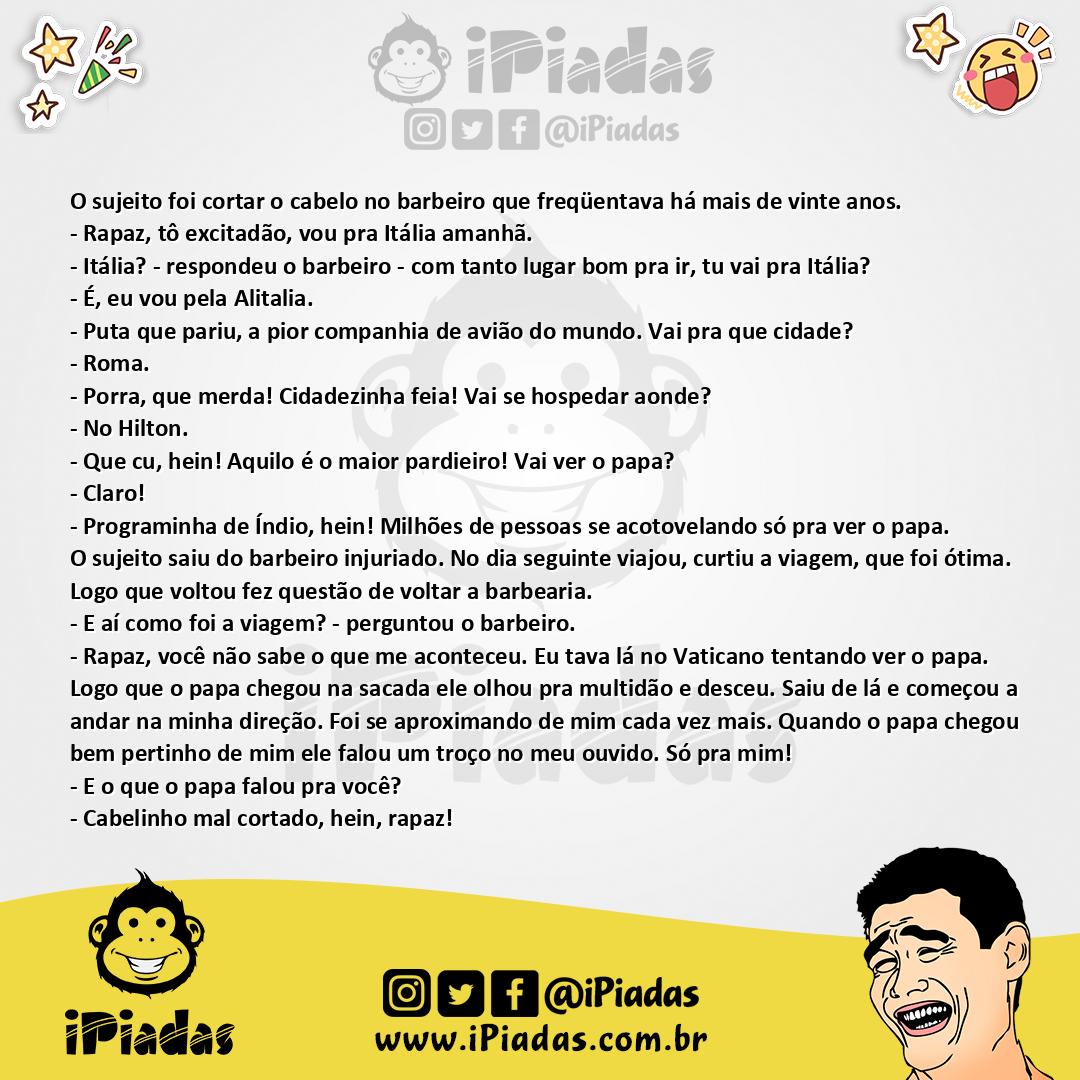 Ilustração da piada Viagem pra Itália no iPiadas