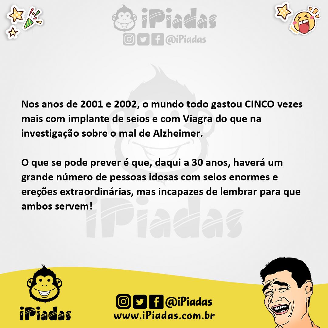 Ilustração da piada Viagra e silicone no iPiadas