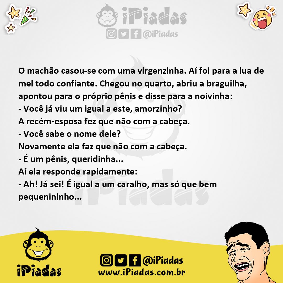 Ilustração da piada Virgenzinha no iPiadas