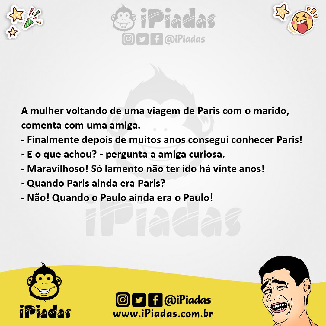 Ilustração da piada Volta de Paris no iPiadas