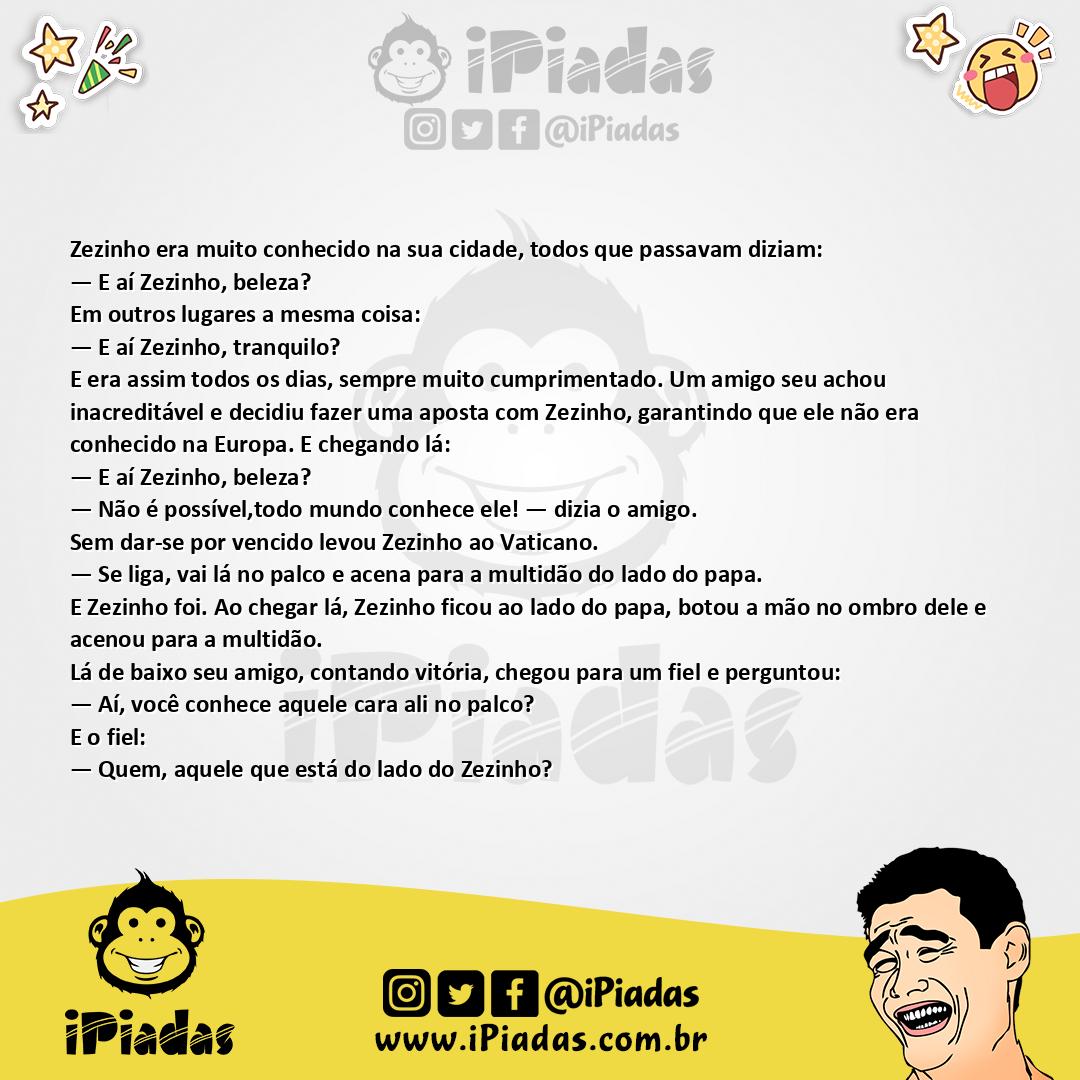 Ilustração da piada Zezinho, O Conhecido no iPiadas