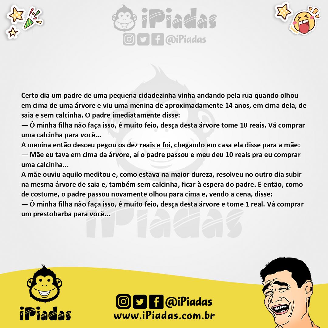 Ilustração da piada Ajuda do Padre no iPiadas