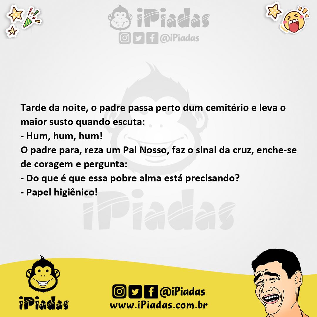 Ilustração da piada Barulho no Cemitério no iPiadas