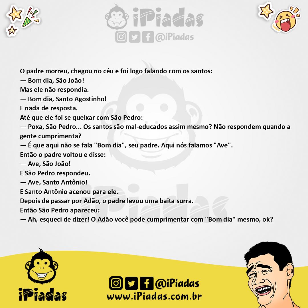 Bom Dia no Céu - Piadas Engraçadas Bom Dia no Céu - Piadas Engraçadas