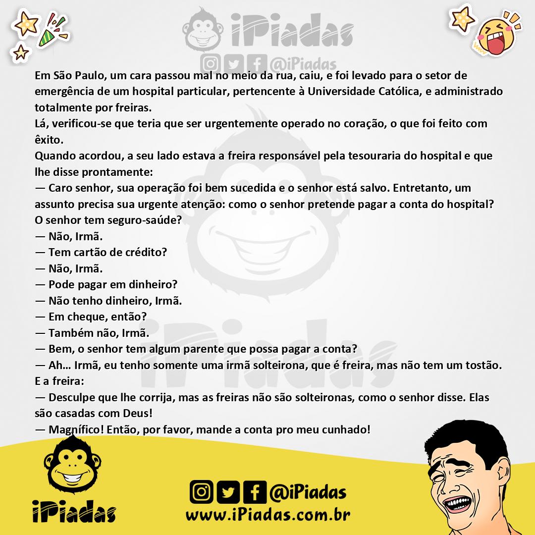 Ilustração da piada Hospital das Freiras no iPiadas