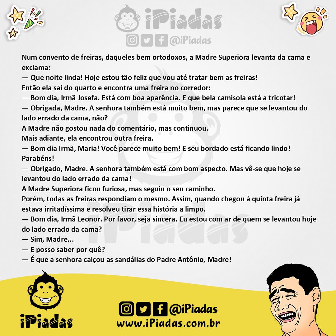 Ilustração da piada Lado Errado da Cama no iPiadas