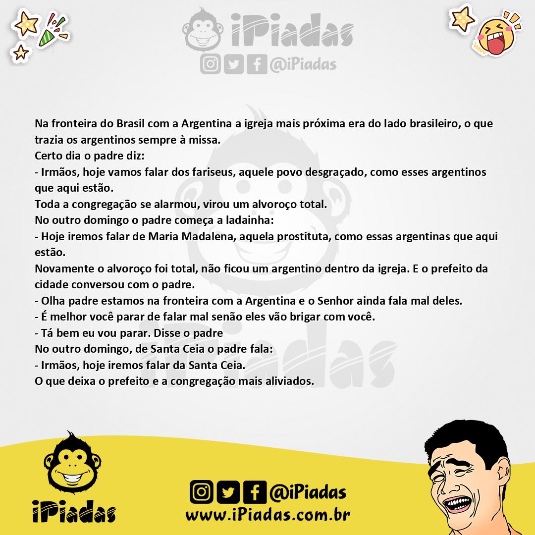 Ilustração da piada O Padre e os Argentinos no iPiadas