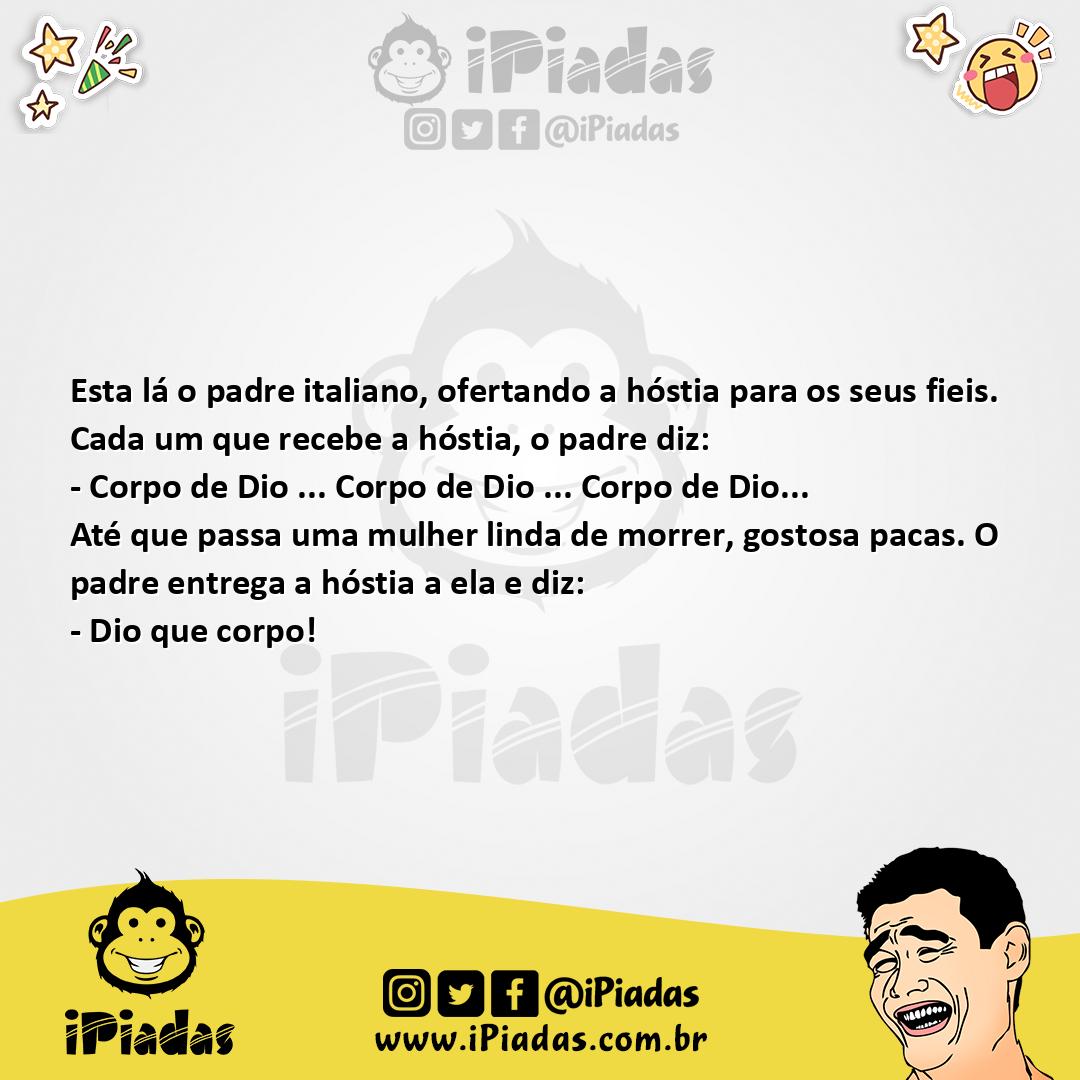 Ilustração da piada Padre Italiano no iPiadas