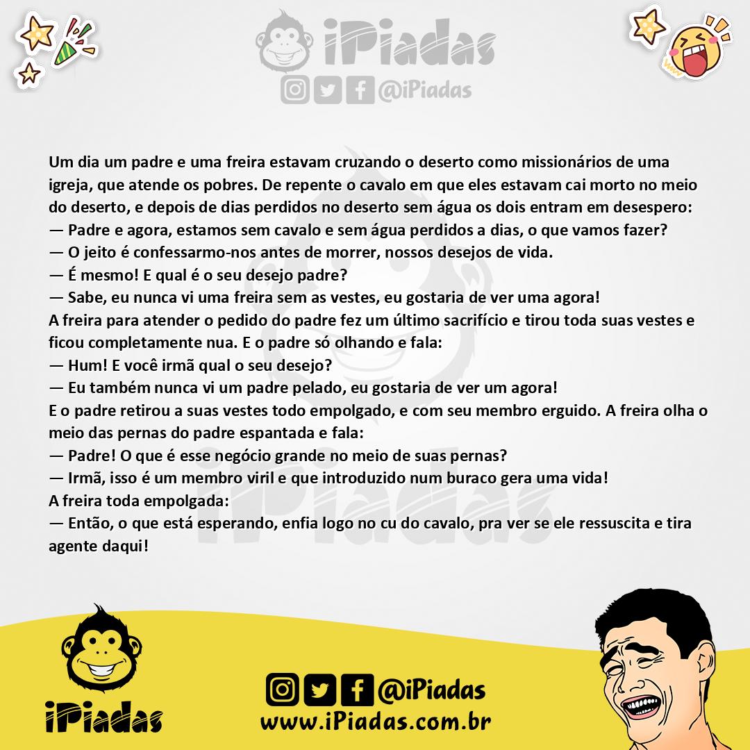 Ilustração da piada Perdidos no Deserto no iPiadas