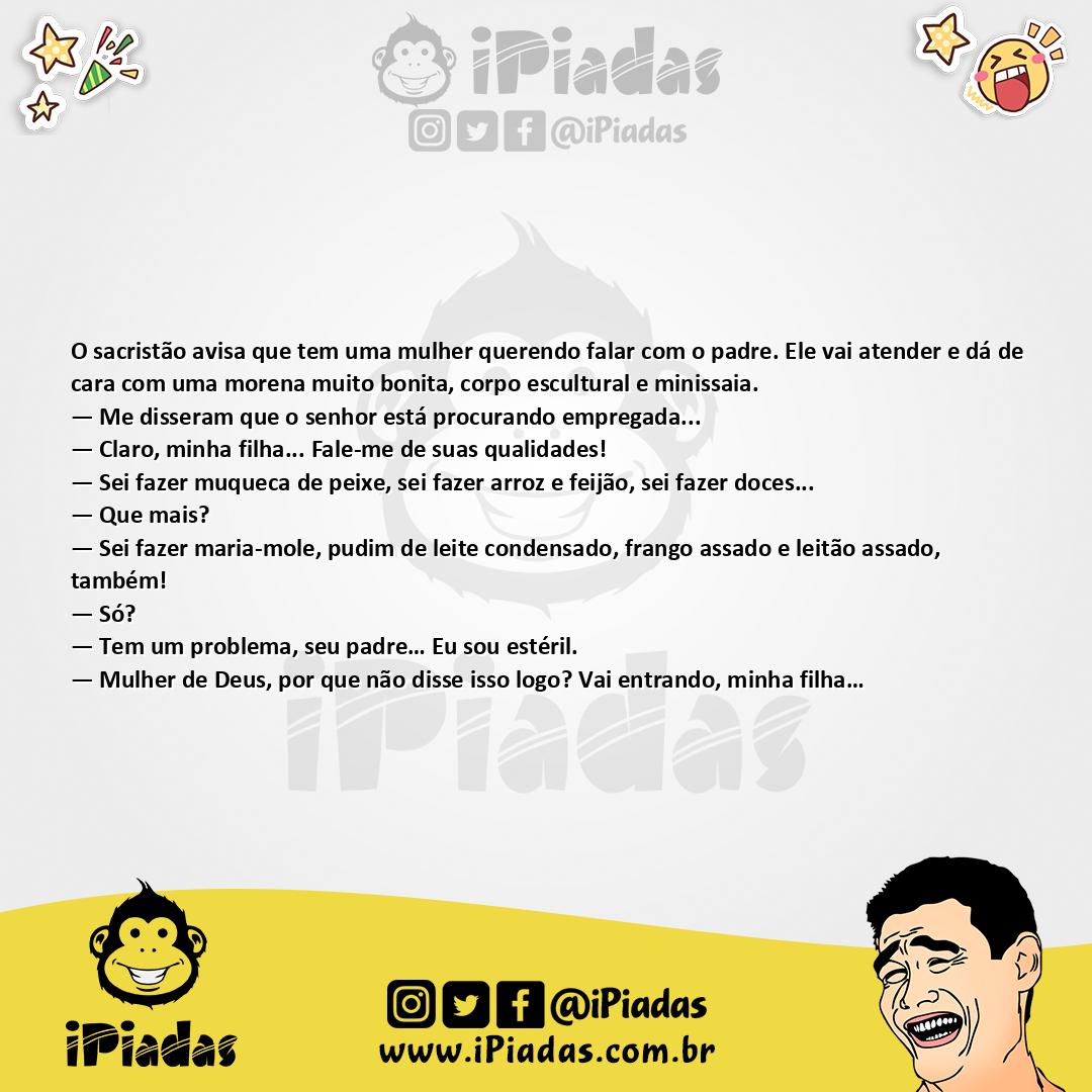 Ilustração da piada Procurando Empregada no iPiadas