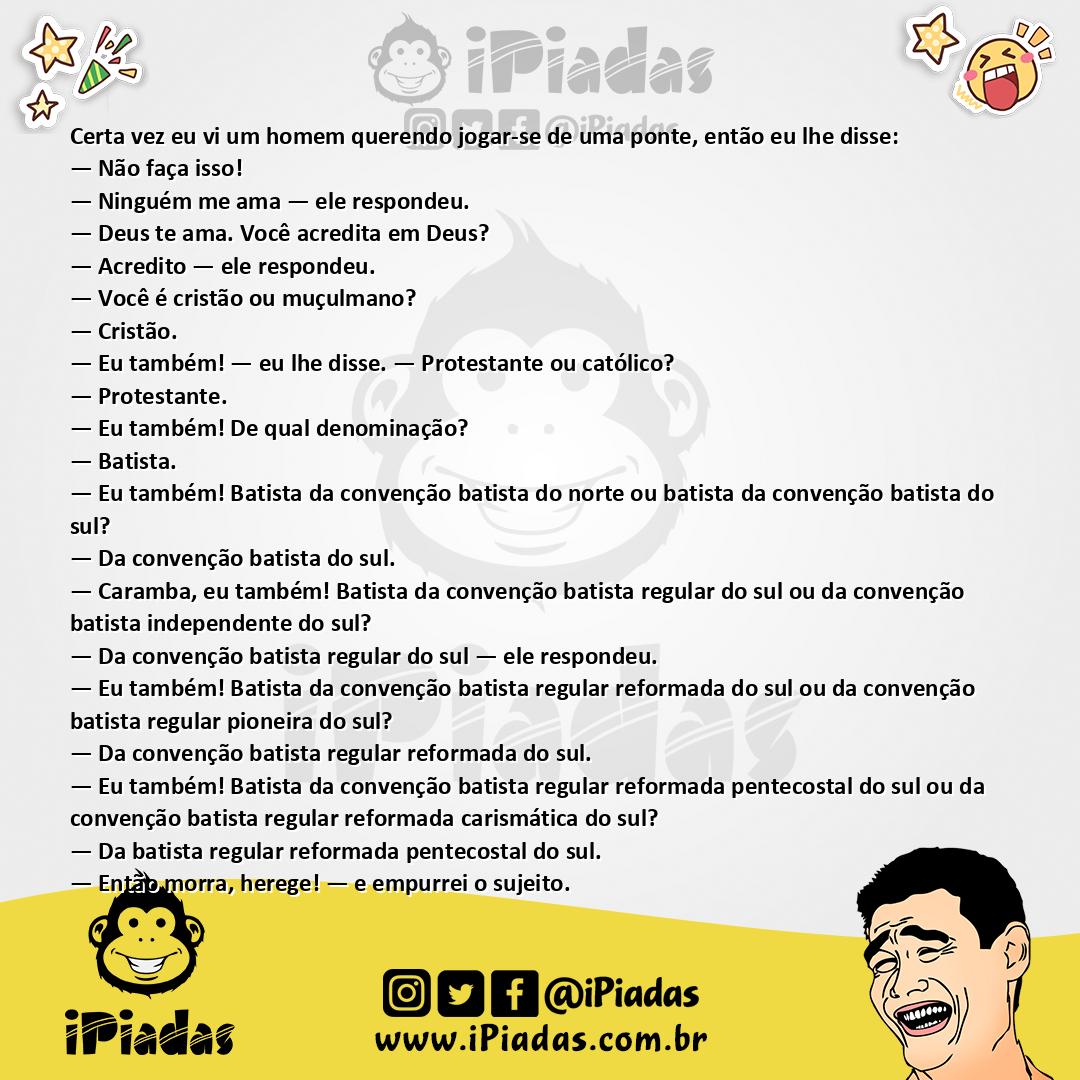 Ilustração da piada Querendo se Suicidar no iPiadas
