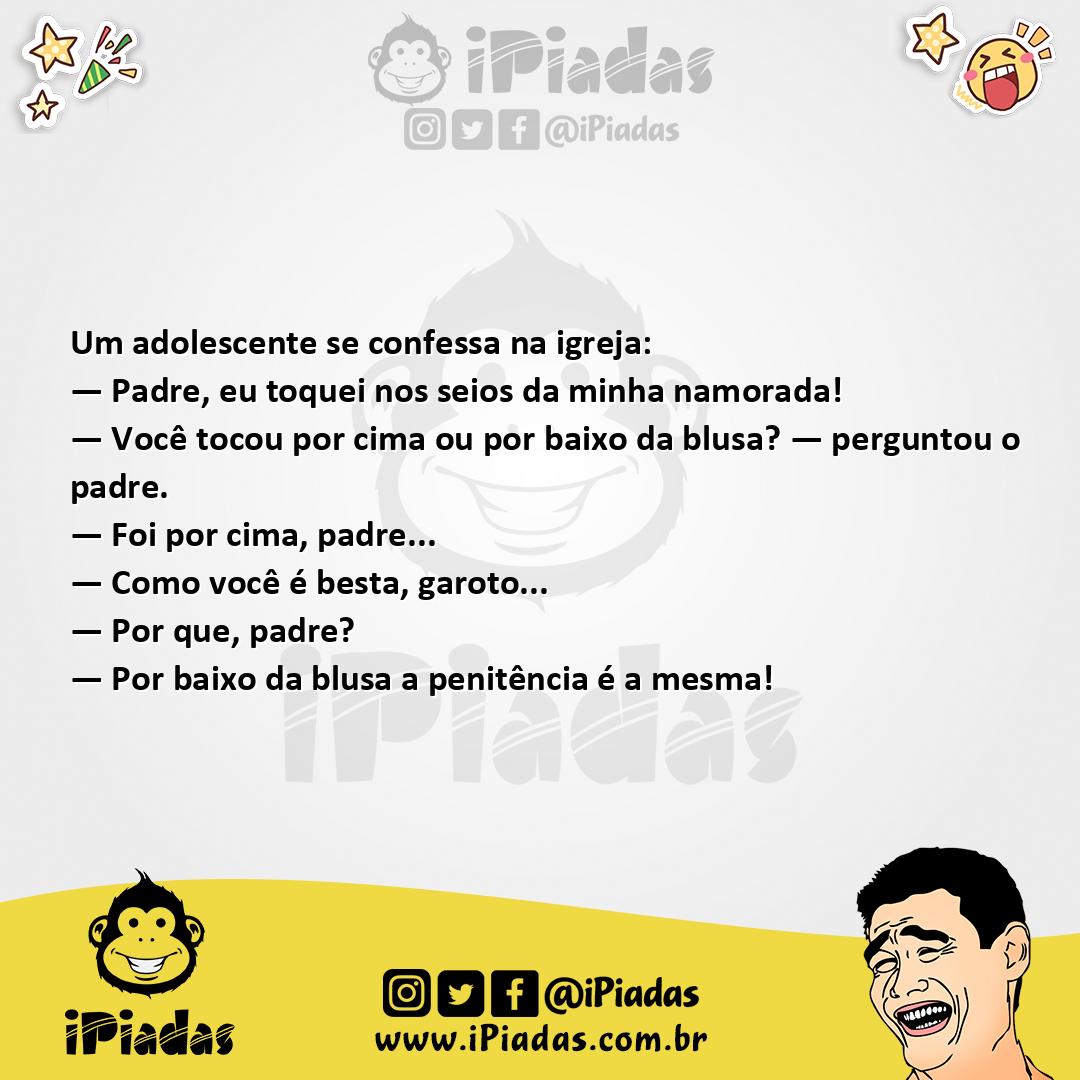 Ilustração da piada Seios da Namorada no iPiadas