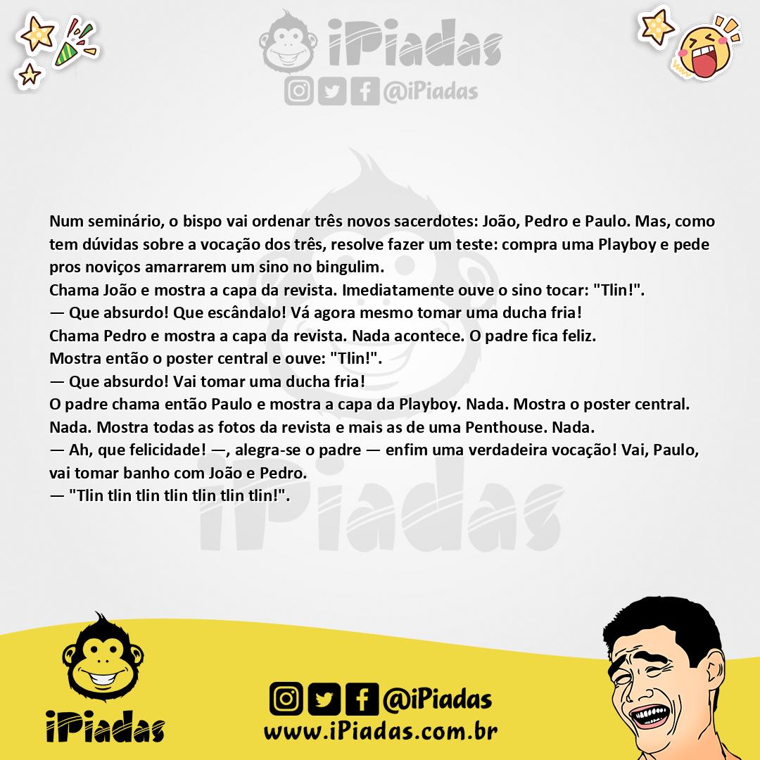 Ilustração da piada Sino no Bingulim no iPiadas