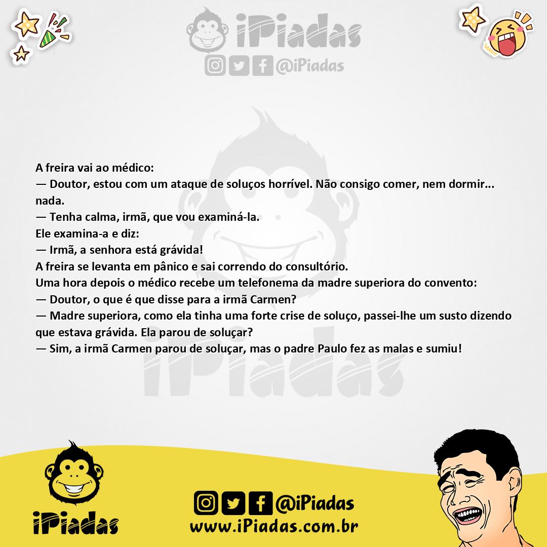 Ilustração da piada Soluços da Freira no iPiadas