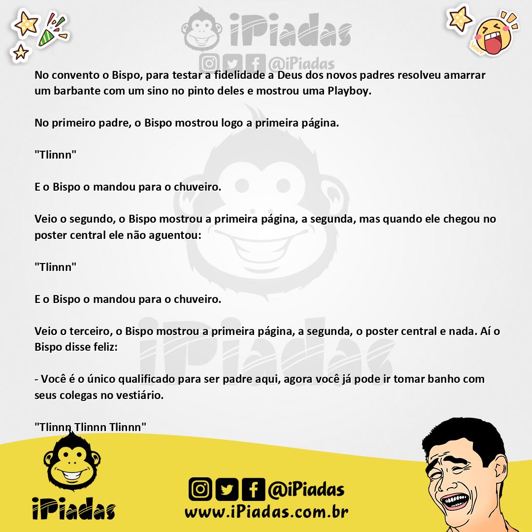 Ilustração da piada Teste para padre no iPiadas