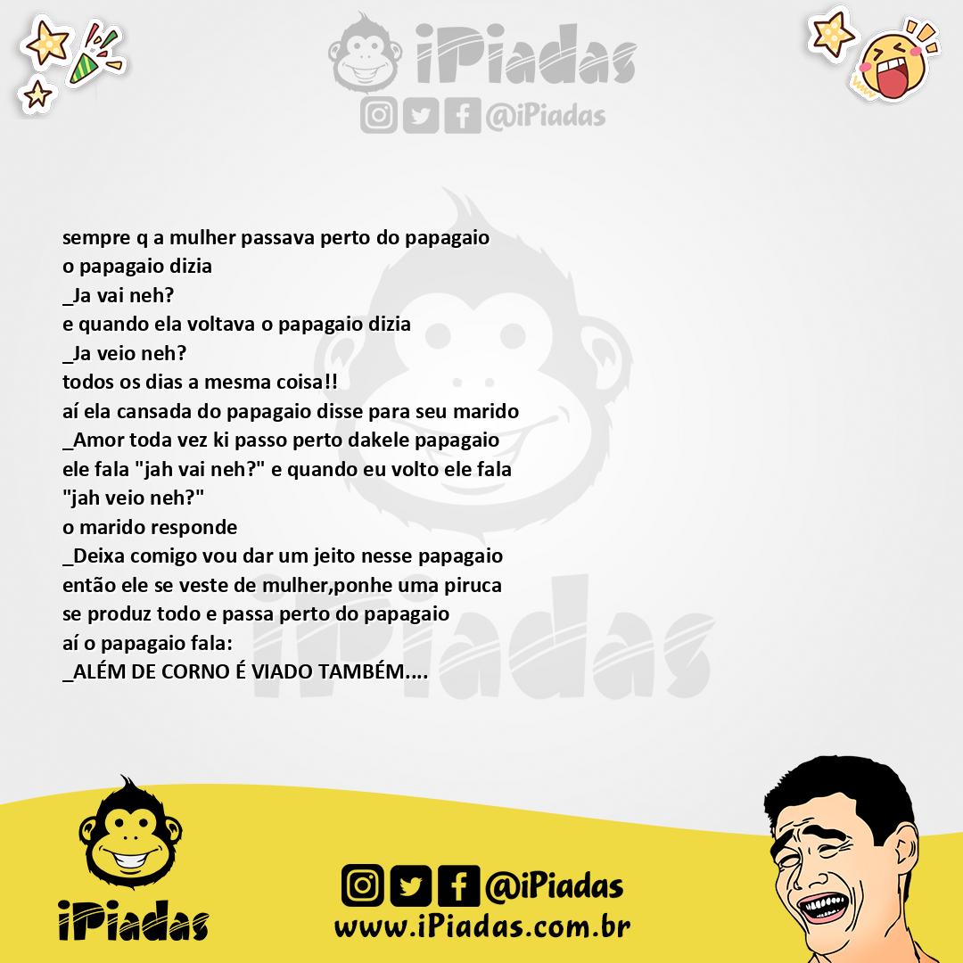 Ilustração da piada PAPAGAIO GAIATO no iPiadas