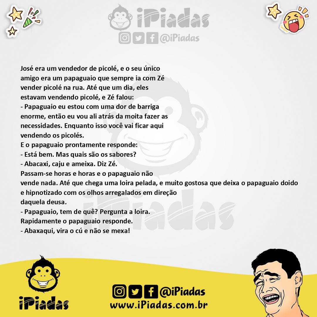Ilustração da piada PAPAGUAIO VENDEDOR no iPiadas